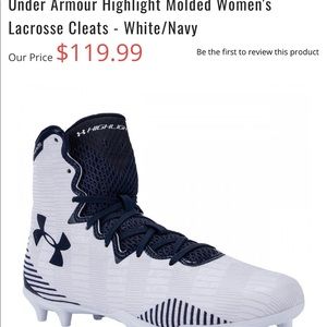 Under Armomour women cleats navy/white